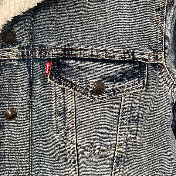 Levi’s Premium Type III Sherpa Lined Trucker Jean Jacket NWT - Picture 10 of 12